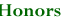 Honors Program Information